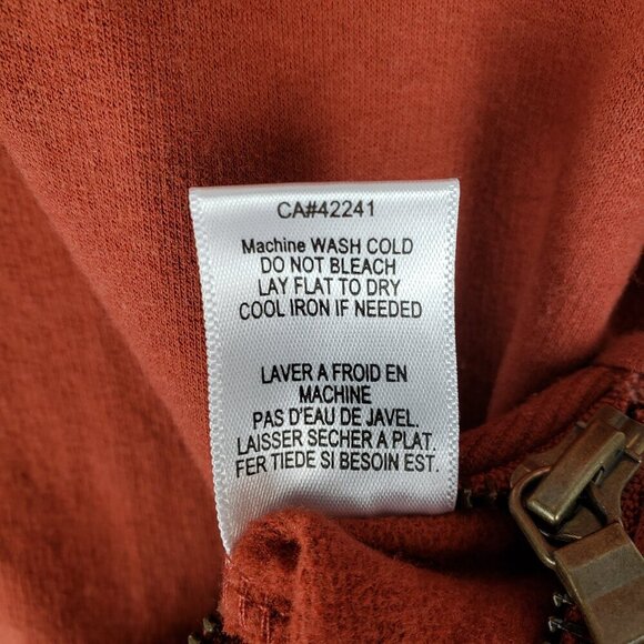 Young Fabulous & Broke Sweatshirt Dress Rust Faux Layered Zip Hem Size Small - Picture 8 of 9